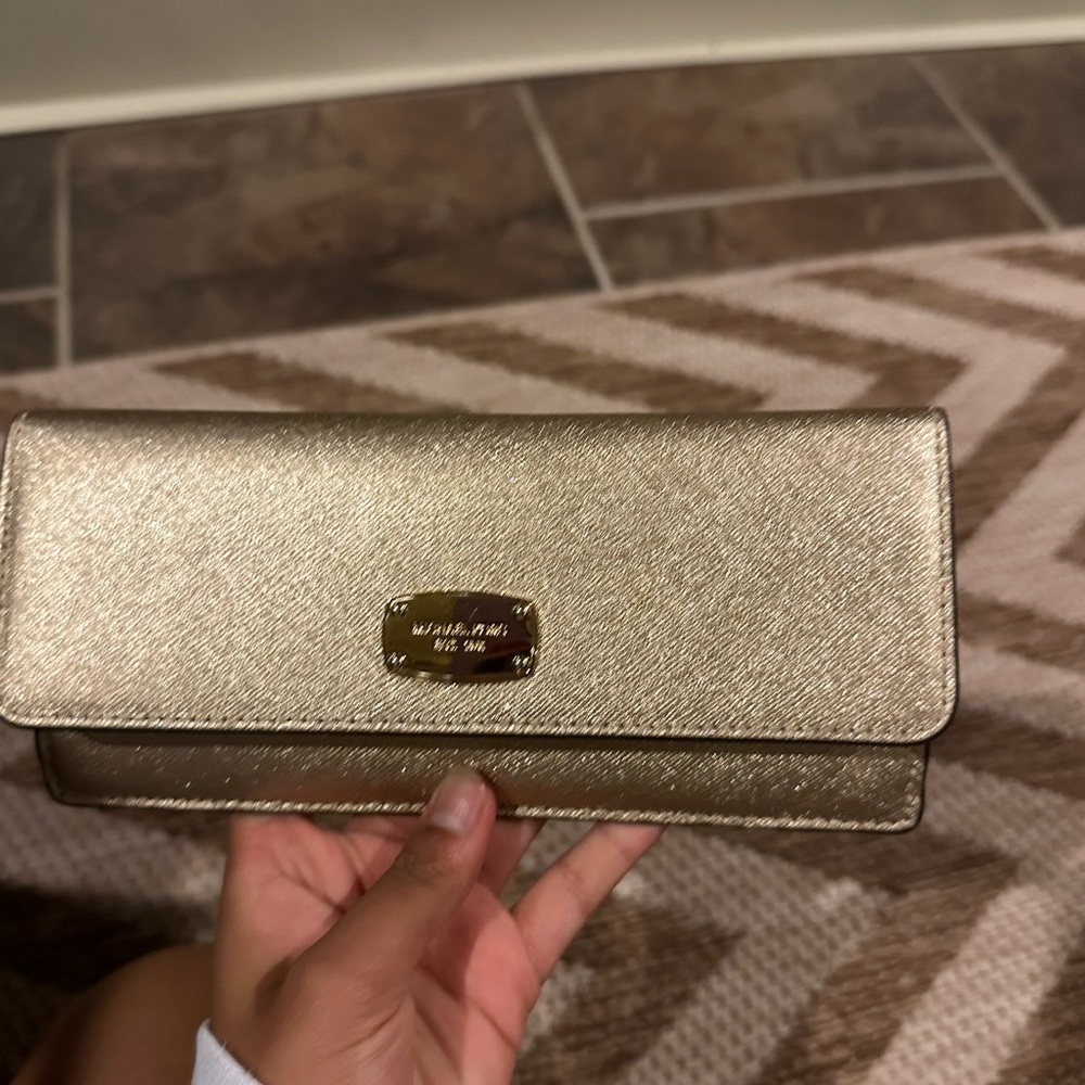Michael Kors Gold Clutch